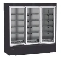 product of Hydra-Kool HK-GDT-80-S Dual-Temp Merchandiser 78" W, Black 3-Section Reach-In, R290