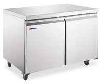 product of Omcan USA 50102 36" Two Solid Door Undercounter Refrigerator, Stainless Steel, 8.7 cu. ft.