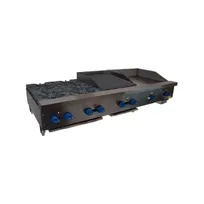 product of Comstock-Castle FHP72-4RB 72" Countertop Gas Radiant Charbroiler / Hotplate Combo, 196.000 BTU