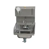 product of Eagle Group HSA-10-FWLDP-LRS 19" Wall Mounted Hand Sink w/Wrist Faucet, Soap & Towel Dispenser