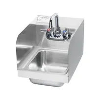 product of Krowne HS-30L 12" Wall Mounted Hand Sink with Faucet - 20 gauge / 3 Splashes