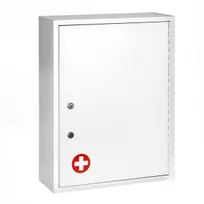 product of Alpine Industries ADI999-04-WHI White Medical Security Cabinet w/ Large Dual Locks - 16"W x 6"D x 21"H