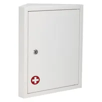 product of Alpine Industries ADIME999-01 Mountable Corner Two Shelf Medical Cabinet - 15"W x 7"D x 15"H