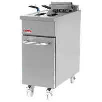 product of BakeMax BMPLS7FE010 16" Floor Model Electric Deep Fryer, Full Pot, 40 Ibs, 208v/60/1-ph