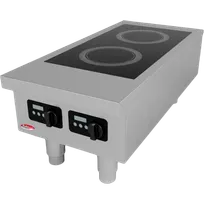product of BakeMax BMPLS7IND010 (2) Burner Countertop Induction Range, Stainless Steel Construction With Glass Cooking Surface