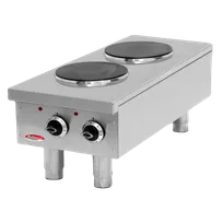 product of BakeMax BMPLS7KE010 Hot Plate, Electric, 12.09"W X 34.85"D X 14.29"H, (2) Burner