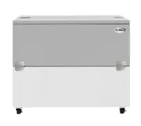 product of Koolmore KM-MC49-HDC 49" Milk Cooler, 12‑Crate, Side Doors, Steel Exterior Interior LED 4" Casters
