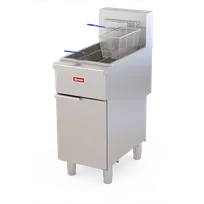 product of Omcan USA 48550 16" Floor Model Gas Deep Fryer, Full Pot, Natural Gas, 60 Ibs, 122.000 BTU