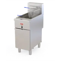 product of Omcan USA 48554 16" Floor Model Electric Deep Fryer, Full Pot 50 Ibs, 208v/60/3-ph, Stainless Steel