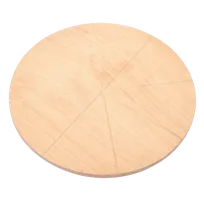 product of Omcan USA 81217 Cutting Board - Round 15-7/10" Diameter, 1/2" Thick Beech Plywood, 8 Carved Slices
