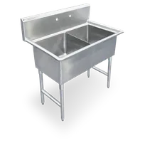 product of Steel Works SWS2C242414-318 Drain Sink, 53"W X 29.5"D X 43.75"H