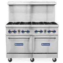 product of Standard Range SR-R48 48" Gas Restaurant Range w/ (8) Burners, (2) Ovens, 306,000 BTU