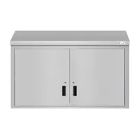 product of Koolmore KM-WMC-1548-S Commercial Wall Cabinet, 48"W x 15"D x 33"H, Stainless Steel, Hinged Doors, Locking, NSF