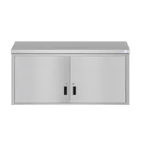 product of Koolmore KM-WMC-1560-S Commercial Wall Cabinet, 60"W x 15"D x 33"H, Stainless Steel, Hinged Doors, Locking, NSF