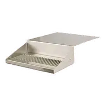 product of Micro Matic DP-J-12 Rectangular Box Drip Tray, 12" W x 6-3/8" D x 3-1/2" H, Aluminum Tray with Inlet