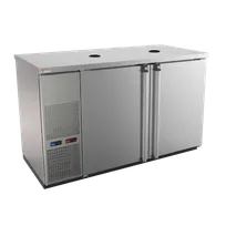 product of Micro Matic MDD58SW-E 59" Dual-Temp Wine Cooler, Steel, LED, Locking Doors, R134a, 1/3 HP 115V