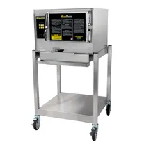 product of AccuTemp N31201E060 SGL 3 Pan Gas Boilerless Connected Steamer w/ Stand Mounted, 60.000 BTU