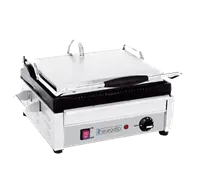 product of Eurodib SFE02345120 Single Panini Sandwich Grill w/ Cast Iron Grooved Plates, 120V