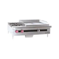 product of Therma-Tek TC48-4-24TG-1 48" Countertop Gas Thermostatic Griddle/Hotplate Combo, 1" Steel Plate