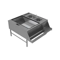 product of Advance Tabco PR-42X42-10-L 42" Pass-Thru Combo Underbar Ice Bin/Cocktail Station w/ 10 Circuit-174 lbs