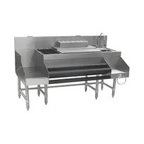 product of Eagle Group CCS-66-3 66" Blender Station Underbar Ice Bin/Cocktail Station w/Long Recessed Workboard