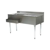 product of Eagle Group CWS4-22L 48" Drainboard Underbar Ice Bin/Cocktail Station, Left Ice Bin
