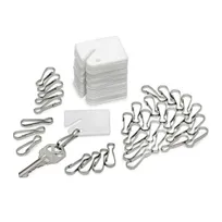 product of Alpine Industries ADI689-100 Plastic Key Tags, White, Durable Office Basics