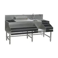 product of Eagle Group CCS-66-4 66" Blender Station Underbar Ice Bin/Cocktail Station w/Long Liquor Display