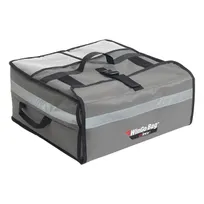 product of Winco BGPZ-2109 Large 21-1/2" x 21-1/2" x 9" Gray Insulated WinGo Polyester Premium Pizza Bag