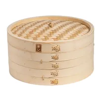 product of Winco J26-0012 12" 2-Tier Bamboo Steamer Baskets, Joyce Chen, Bamboo, 12" Diameter - Set
