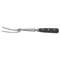 product of Winco KFP-121 Acero 12" Steel Curved Carving Fork, POM Handle