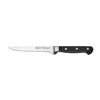 product of Winco KFP-61 6" Boning Knife, Forged Carbon Steel, POM Handle, Black