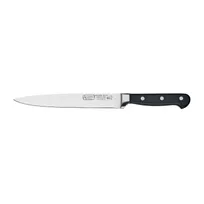 product of Winco KFP-81 Acero 8" Slicer w/ 1 Piece Full Tang, Forged Carbon Steel, POM Handle