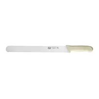 product of Winco KWP-121 Stäl 12" Straight Bread Knife with White Polypropylene Handle