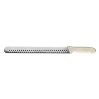 product of inco KWP-123 Stäl 12" High Carbon Steel Slicing Knife w/ White Polypropylene Handle