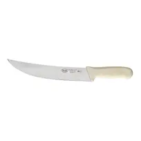 product of Winco KWP-90 Stäl 9-1/2" Steel Cimeter Steak Knife w/ White Polypropylene Handle