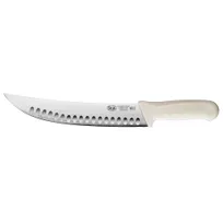 product of Winco KWP-93 Stäl 9-1/2" Hollow Ground Cimeter Knife w/ White Polypropylene Handle