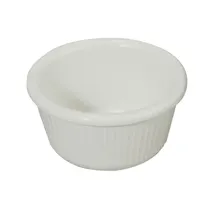 product of Winco RFM-3W 3-oz Fluted White Melamine Ramekin, Heat-Resistant to 212°F, Dishwasher-Safe - 1 Dozen