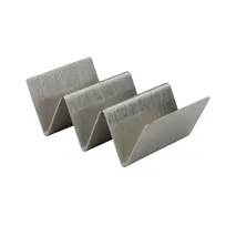 product of Winco TCHS-23MN Mini Taco Holder, 3-1/2"L X 2"W X 1"H, Holds 2-3 Tacos, Stainless Steel