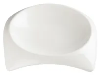 product of Winco WDP005-101 Carzola 4 oz Square Porcelain Bowl, 6-1/4" with 5-1/2" Well, White, General Use - 36/Case