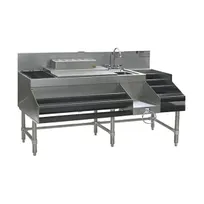 product of Eagle Group CCS-66-1 66" Blender Station Underbar Ice Bin/Cocktail Station w/Long Liquor Display