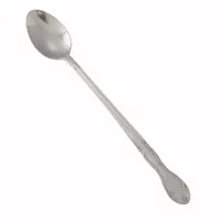 product of Winco 0004-02 8" Iced Tea Spoon, Heavy 18/0 Stainless Steel, Vibro Finish, Elegance - 1 Dozen
