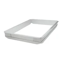 product of Winco AXPE-4 Sheet Pan Extender, Aluminum Quarter Size / 9-1/2" x 13" x 2" - Flat Top Edges