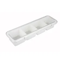 product of Winco BC-4P White Plastic Bar Condiment Holder w/ (4) Compartments