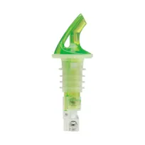 product of Winco BMP-2125G-PKG Bar Maid Liquor Pourers, 1-1/4 oz, Green Plastic, No Collar, Wide Cork - 2/Pack
