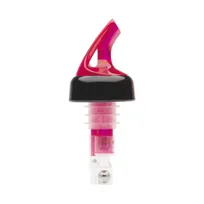 product of Winco BMP-3100R Bar Maid 1 oz Liquor Pourers, Red Spout, Black Collar, Plastic - 12/Pack