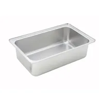 product of Winco C-WPF6 6" Deep Full Size Stainless Steel Spillage Pan Upright Standing Edge