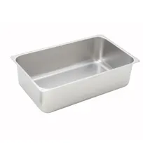 product of Winco C-WPP 6" Deep Full Size Stainless Steel Spillage Pan Flat Edge