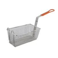 product of Winco FB-10 Nickel Plated Rectangular Fry Basket w/ Orange Handle