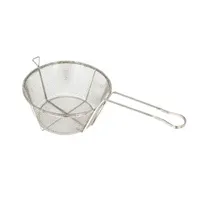 product of Winco FBRS-9 9 1/2" x 5 3/4" Nickel-Plated Round Mesh Fry Basket
